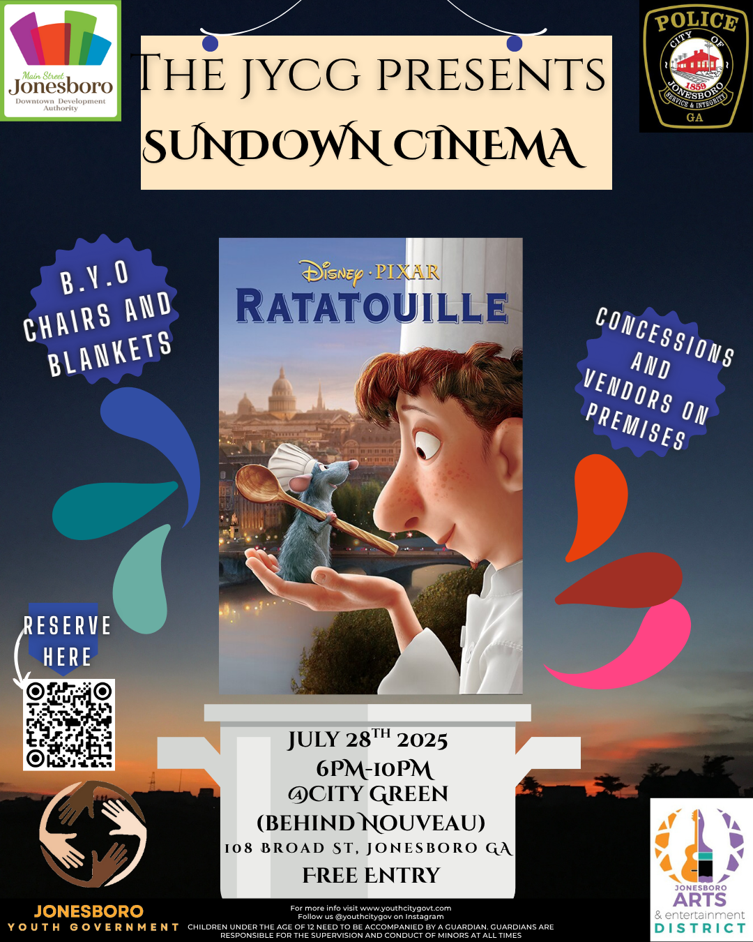 🎬 Sundown Cinema presented by the Jonesboro Youth City Government Returns!